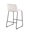 Casper - Fixed Height Contemporary Counter Stool (Set of 2) - Black / Cream - Image 4