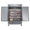 54" Commercial Freezer 49 Cu.Ft With 2 Solid Door Reach-In Freezers Stainless Steel Etl Approved Upright Freeze Storage - Silver - Image 4