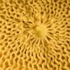 Bordeaux - Knitted Cotton Round Pouf, Versatile Ottoman And Floor Cushion - Yellow - Image 4