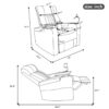 Power Recliner With Storage Arms, Cupholders, Swivel Tray Table And Cell Phone Stand - Brown - Image 3