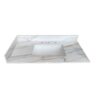 Sintered Stone Bathroom Vanity Top With 4" Backsplash And 22" Sidesplash - Carrara White - Image 4