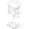 Accent Side Table, Storage, Lamp, Transitional - Espresso - Image 6
