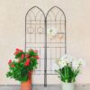 2 Pack Metal Garden Trellis Rustproof Trellis For Climbing Plant Outdoor Flower Support - Black - Image 4