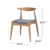 Candescent - Dining Chair With Curved Back And Wood Frame (Set of 2) - Gray - Image 3