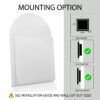Arched Recessed Medicine Cabinet, Metal Framed Bathroom Wall Cabinet With Mirror And Adjustable Shelves, Wall Mirror With Storage For Bathroom - White - Image 7