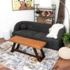 Marley - Genuine Leather Bench - Amber - Image 7