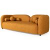 Donna - Japandi Style Boucle Sofa - Dark Yellow / Rustic - Image 9