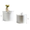 Premium Nested Table Set 2 Pieces, Coffee Table Set For Living Room - White - Image 3