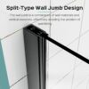 Frameless Folding Shower Doors For Bathtub - Matte Black - Image 4