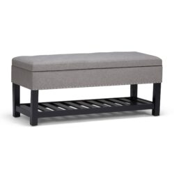 Lomond - Storage Ottoman Bench - Dove Gray