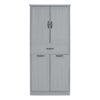 Stylish Bathroom Storage Cabinet With 2 Laundry Baskets - Gray - Image 14