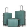 3 Piece Luggage Sets Lightweight Suitcase With Two Hooks, Spinner Wheels, Tsa Lock, (20/24/28) - Green - Image 8