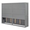 Queen Size, Murphy Wall Bed - Gray - Image 4