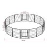 108.27" 16 Panels Heavy Duty Metal Playpen With Door, Dog Fence Pet Exercise Pen For Outdoor - Black - Image 11