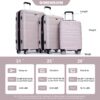 3 Piece Luggage Sets Pc Lightweight & Durable Expandable Suitcase With Two Hooks, Double Spinner Wheels, Tsa Lock, (21/25/29) - Sand - Image 3