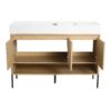 Modern Bathroom Vanity Combo With Single Resin Sink And Storage Cabinet, Multilayer Solid Wood - Oak - Image 16