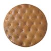 Buffalo - Leather Round Ottoman With Castor Legs - Brown - Image 8