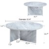 A Multi Style Decor Friendly Round Coffee Table, Featuring Modern Minimalism And Nordic Flair - White - Image 3