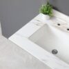 Vanity Top With Undermount Sink And Backsplash - White Marble - Image 6
