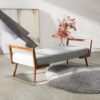Cora - Mid-Century Modern Gray Bench - Gray - Image 8