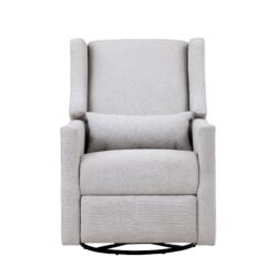 Pronto - Swivel Glider Recliner With Pillow - Blanco
