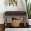 Milltown - Footstool Small Ottoman Bench - Distressed Brown - Image 5