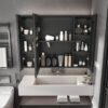 Aluminium Medicine Cabinet Mirror With LED Light And Defogging Function - Gray - Image 13