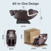 Bosscare - 2023 New Massage Full Body Chairs With Ai Voice, App Control Zero Gravity Shiatsu Recliner Massage Chair - Brown - Image 9