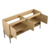 Modern 60" Bathroom Vanity Combo With Single Resin Sink And Storage Cabinet - Oak - Image 16