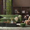 Fuji - Mushroom Footstool Ottoman - Moss Green - Image 6