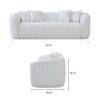 Markus - Mid-Century Modern Luxury Tight Back Couch - White - Image 8