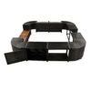 Spa Surround Spa Frame Quadrilateral Outdoor Rattan Sectional Sofa Set With Mini Sofa, Wooden Seats And Storage Spaces - Gray - Image 20