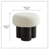 Lamb Wool Seat With Barrel Pipe / Black Ash Willow - White - Image 3