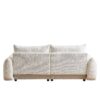 Lamb's Wool 2 Seater Cushion Sofa Comfortable Sofa For Living Room Bedroom And Other Casual Spaces Lamb's Wool Sofa With 2 Cushions And 2 Ball Pillows - White - Image 19