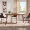Mid-Century Modern Wood Tapered Legs Dining Table - Walnut - Image 4