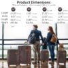 4 Piece Luggage Set Suitcase Set, Abs Hard Shell Lightweight Expandable Travel Luggage With 4 Packing Cubes, Tsa Lock, Spinner Wheels (16 / 20 / 24 / 28) - Brown - Image 7