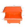 Rolling Tool Chest, 5 Drawer Tool Box Organizer With Lockable Wheels & Sliding Drawers & Detachable Top & Adjustable Shelf, Tool Storage Cabinet For Garage Workshop - Orange - Image 8