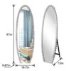 Crystal Full Length Mirror With Stand - Black / Silver - Image 3