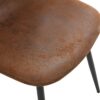 Modern Transferred Leg Backrest Dining Chair And Herringbone Dining Table Set Model Of Elegance And Durability For Home Furnishing - Brown / Walnut - Image 16