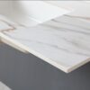 Vanity Top With Undermount Sink And Backsplash, Sintered Stone - Carrara White Marble - Image 11
