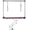 Hydraulic Pet Grooming Table With"H" Arm - Pink - Image 4