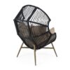 Cori - Outdoor Patio Egg Chair, With Cushion - Black / Khaki - Image 5