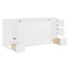 Full Size Murphy Bed With Drawers, Cabinets And USB Ports - White - Image 8
