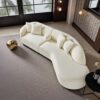 Elijah - Japandi Curvy Sectional Sofa - Beige - Image 9