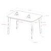 Contemporary Solid Wood Two Tone Dining Table - White - Image 5