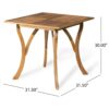 Outdoor Hermosa 5 Piece Wood Dining Set With Cushions - Teak / Beige - Image 15