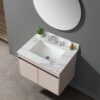 Vanity Top With Undermount Sink And Backsplash - White Marble - Image 4