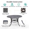 Round Dining Table - Espresso Brown - Image 5