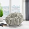 Lillie - Stripe Pumpkin Swivel Accent Chair - Black - Image 6