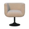 Boucle Swivel Chair - Cream - Image 3